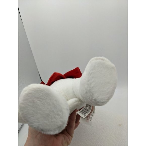 2013 Coca-Cola Plush Standing Polar Bear Red Scarf 10.5 inch Tag Is USED Writing - Picture 11 of 11